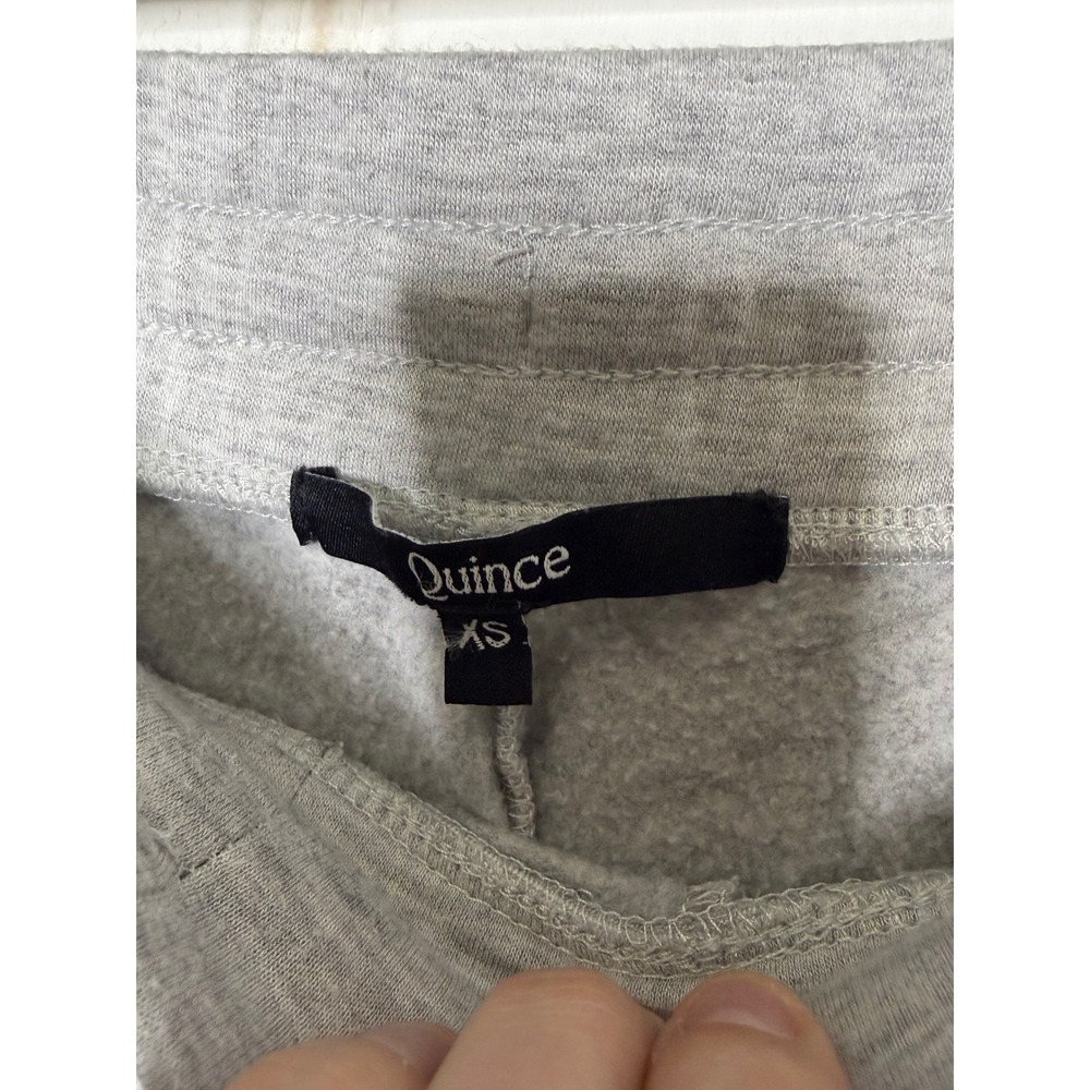 Quince Cropped Wide Leg Sweats Heather Gray Tencel Modal Drawstring Pants Womens - Picture 7 of 9